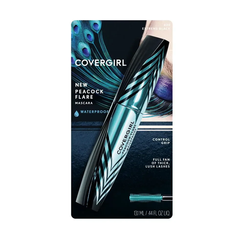 COVERGIRL Peacock Flare Waterproof Mascara, 820 Extreme Black